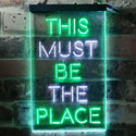 ADVPRO This Must Be The Place  Dual Color LED Neon Sign st6-i3775 - White & Green