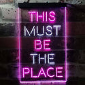 ADVPRO This Must Be The Place  Dual Color LED Neon Sign st6-i3775 - White & Purple