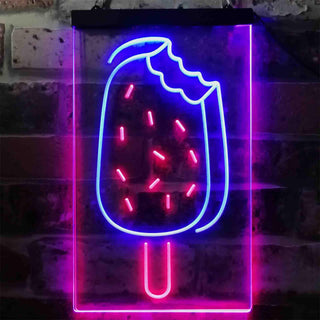 ADVPRO Ice Cream Bar Cafe  Dual Color LED Neon Sign st6-i3777 - Blue & Red