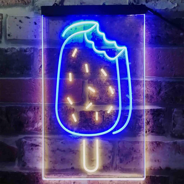 ADVPRO Ice Cream Bar Cafe  Dual Color LED Neon Sign st6-i3777 - Blue & Yellow