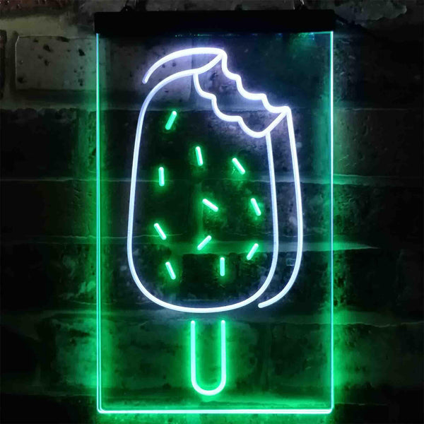 ADVPRO Ice Cream Bar Cafe  Dual Color LED Neon Sign st6-i3777 - White & Green