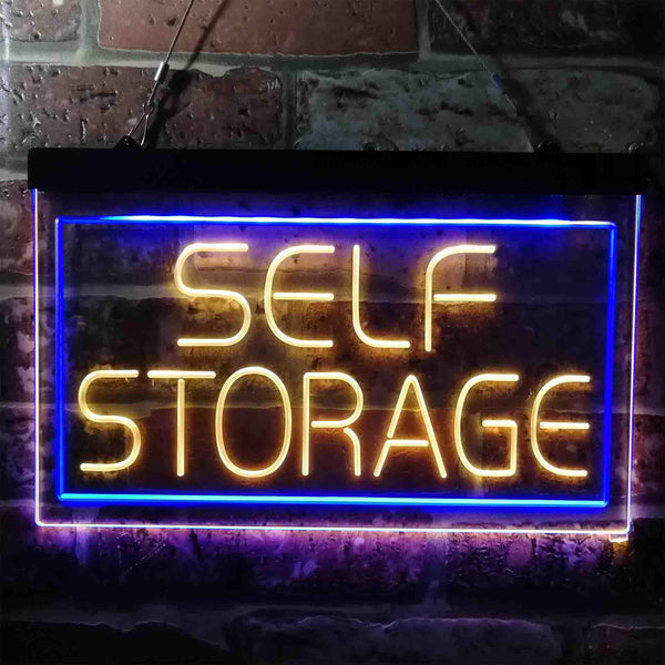 ADVPRO Self Storage Business Display Dual Color LED Neon Sign st6-i3782 - Blue & Yellow