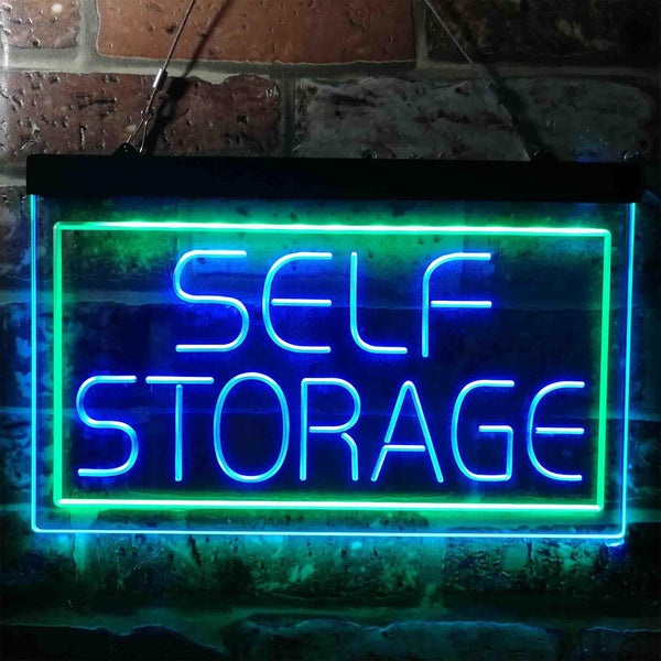 ADVPRO Self Storage Business Display Dual Color LED Neon Sign st6-i3782 - Green & Blue