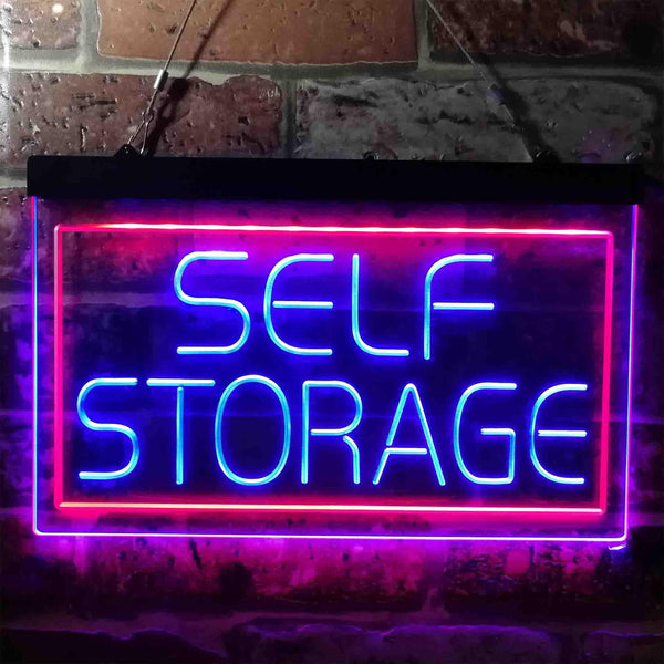 ADVPRO Self Storage Business Display Dual Color LED Neon Sign st6-i3782 - Red & Blue