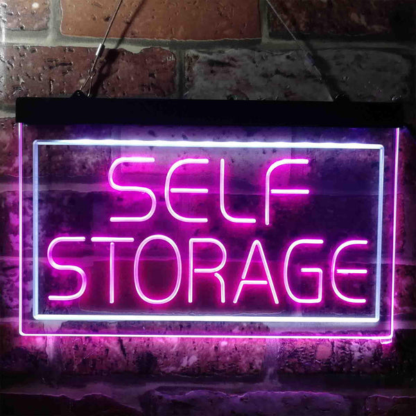 ADVPRO Self Storage Business Display Dual Color LED Neon Sign st6-i3782 - White & Purple