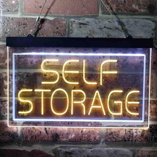 ADVPRO Self Storage Business Display Dual Color LED Neon Sign st6-i3782 - White & Yellow