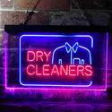 ADVPRO Dry Cleaners Shirt Dual Color LED Neon Sign st6-i3783 - Blue & Red