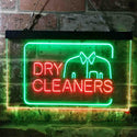 ADVPRO Dry Cleaners Shirt Dual Color LED Neon Sign st6-i3783 - Green & Red