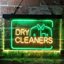 ADVPRO Dry Cleaners Shirt Dual Color LED Neon Sign st6-i3783 - Green & Yellow