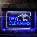 ADVPRO Dry Cleaners Shirt Dual Color LED Neon Sign st6-i3783 - White & Blue