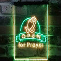 ADVPRO Prayer Hand Room Open  Dual Color LED Neon Sign st6-i3784 - Green & Yellow