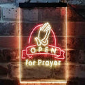 ADVPRO Prayer Hand Room Open  Dual Color LED Neon Sign st6-i3784 - Red & Yellow