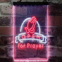 ADVPRO Prayer Hand Room Open  Dual Color LED Neon Sign st6-i3784 - White & Red