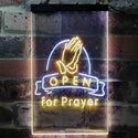 ADVPRO Prayer Hand Room Open  Dual Color LED Neon Sign st6-i3784 - White & Yellow
