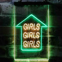 ADVPRO Girls Girls Girls Arrow Room Display  Dual Color LED Neon Sign st6-i3785 - Green & Yellow