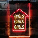 ADVPRO Girls Girls Girls Arrow Room Display  Dual Color LED Neon Sign st6-i3785 - Red & Yellow