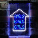 ADVPRO Girls Girls Girls Arrow Room Display  Dual Color LED Neon Sign st6-i3785 - White & Blue