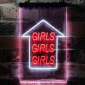 ADVPRO Girls Girls Girls Arrow Room Display  Dual Color LED Neon Sign st6-i3785 - White & Red
