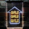 ADVPRO Girls Girls Girls Arrow Room Display  Dual Color LED Neon Sign st6-i3785 - White & Yellow
