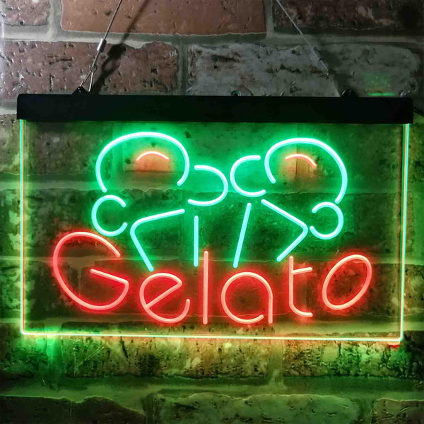 ADVPRO Gelato Shop Dual Color LED Neon Sign st6-i3786 - Green & Red