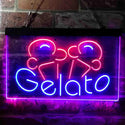 ADVPRO Gelato Shop Dual Color LED Neon Sign st6-i3786 - Red & Blue