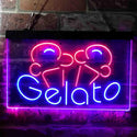 ADVPRO Gelato Shop Dual Color LED Neon Sign st6-i3786 - Red & Blue