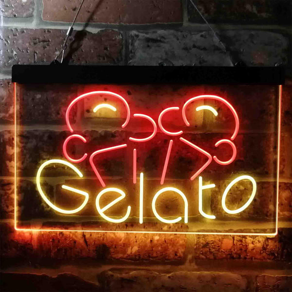 ADVPRO Gelato Shop Dual Color LED Neon Sign st6-i3786 - Red & Yellow