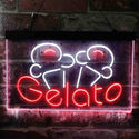 ADVPRO Gelato Shop Dual Color LED Neon Sign st6-i3786 - White & Red