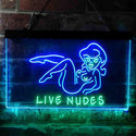 ADVPRO Live Nudes Lady Bar Dual Color LED Neon Sign st6-i3787 - Green & Blue