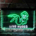 ADVPRO Live Nudes Lady Bar Dual Color LED Neon Sign st6-i3787 - White & Green