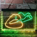 ADVPRO Smoking Lips Bad Bitch Dual Color LED Neon Sign st6-i3788 - Green & Yellow