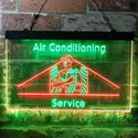 ADVPRO Air Conditioning Service Repairs Dual Color LED Neon Sign st6-i3789 - Green & Red