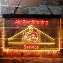 ADVPRO Air Conditioning Service Repairs Dual Color LED Neon Sign st6-i3789 - Red & Yellow