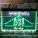 ADVPRO Air Conditioning Service Repairs Dual Color LED Neon Sign st6-i3789 - White & Green