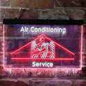 ADVPRO Air Conditioning Service Repairs Dual Color LED Neon Sign st6-i3789 - White & Red