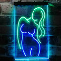 ADVPRO Sexy Girl Man Cave Garage Display  Dual Color LED Neon Sign st6-i3791 - Green & Blue