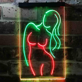 ADVPRO Sexy Girl Man Cave Garage Display  Dual Color LED Neon Sign st6-i3791 - Green & Red