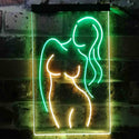 ADVPRO Sexy Girl Man Cave Garage Display  Dual Color LED Neon Sign st6-i3791 - Green & Yellow