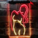 ADVPRO Sexy Girl Man Cave Garage Display  Dual Color LED Neon Sign st6-i3791 - Red & Yellow