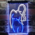 ADVPRO Sexy Girl Man Cave Garage Display  Dual Color LED Neon Sign st6-i3791 - White & Blue