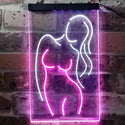ADVPRO Sexy Girl Man Cave Garage Display  Dual Color LED Neon Sign st6-i3791 - White & Purple