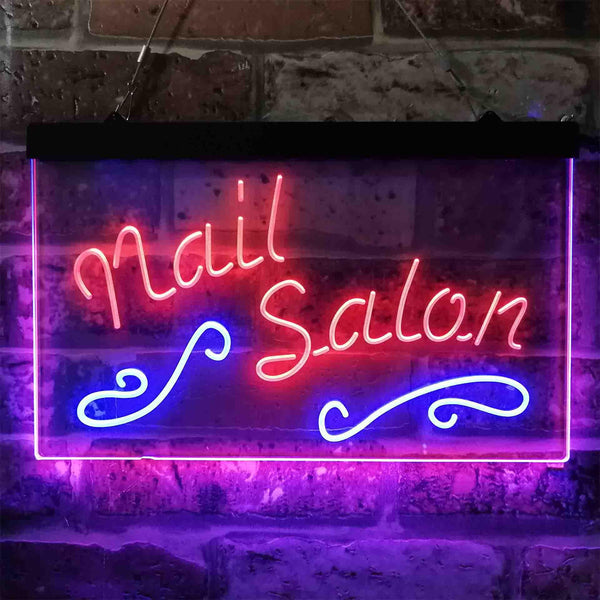 ADVPRO Nail Salon Dual Color LED Neon Sign st6-i3797 - Blue & Red