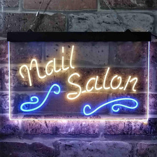 ADVPRO Nail Salon Dual Color LED Neon Sign st6-i3797 - Blue & Yellow
