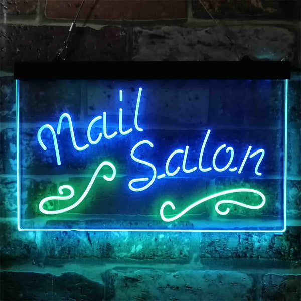 ADVPRO Nail Salon Dual Color LED Neon Sign st6-i3797 - Green & Blue