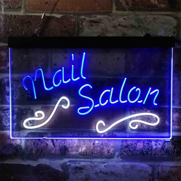 ADVPRO Nail Salon Dual Color LED Neon Sign st6-i3797 - White & Blue
