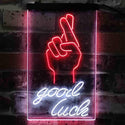 ADVPRO Good Luck Hand  Dual Color LED Neon Sign st6-i3798 - White & Red
