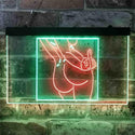 ADVPRO Bad Bitch Middle Finger FXXK Girl Room Dual Color LED Neon Sign st6-i3799 - Green & Red