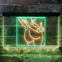 ADVPRO Bad Bitch Middle Finger FXXK Girl Room Dual Color LED Neon Sign st6-i3799 - Green & Yellow