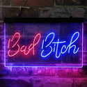 ADVPRO Bad Bitch Woman Shed Room Dual Color LED Neon Sign st6-i3800 - Blue & Red