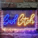 ADVPRO Bad Bitch Woman Shed Room Dual Color LED Neon Sign st6-i3800 - Blue & Yellow